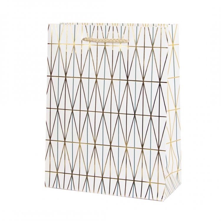 Пакет подарочный "Геометрия" Металлик
